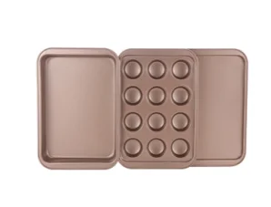 K-450-RG Cookie Sheet with Copper Coating Cake Molds