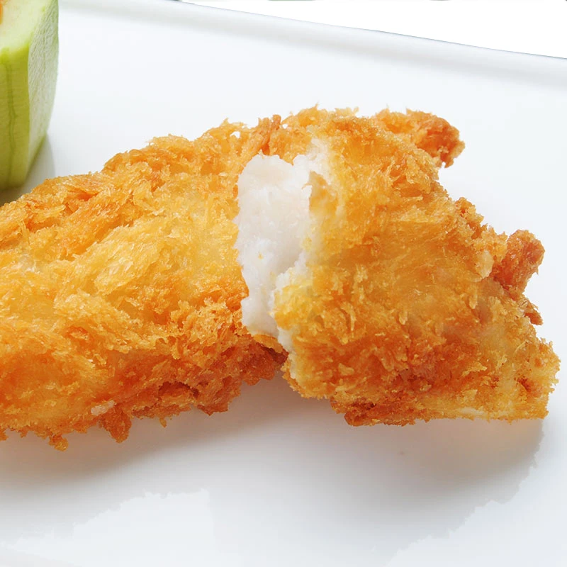Huiyang Frozen Chinese Sea food Snacks Breaded Pollock Fish Fillet Made of Wheat Flour Fried Pollock Muscle Comida