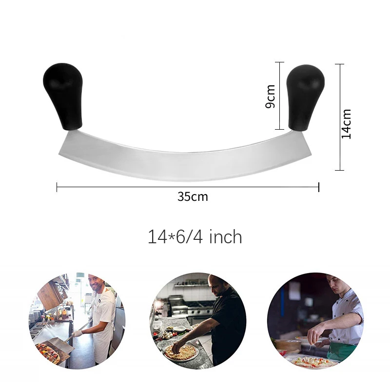 Pizza Cutter Stainless Steel Rocking Pizza Chopper High Quality Kitchen Knife Design Custom Cutter ToolUse For Waffle Cookies