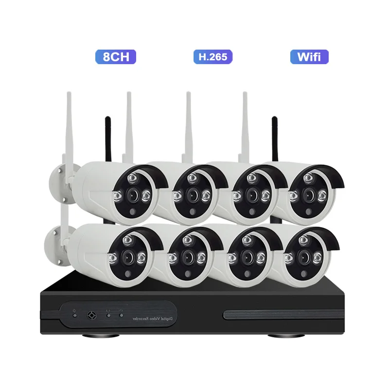 H.265 4CH 8CH 2MP 5MP POE NVR комплект видеокамер 4k парк развлечений живописное