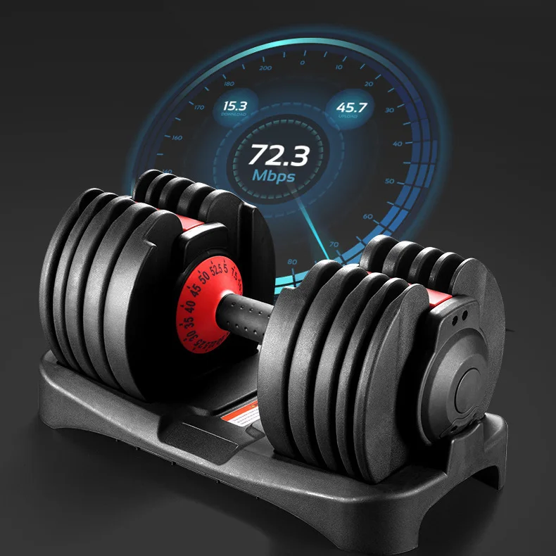 Custom Fitness Gym Workout Smart Adjustable Dumbbells Adjustable Weight Set 24kg Home Dumbbell Manufacturer