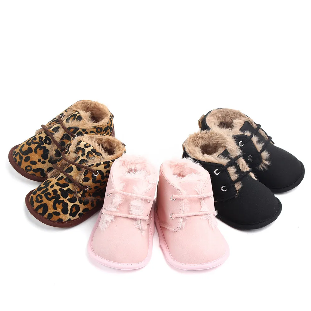 Wholesale Cheap Price Baby Shoes Mixcolor Plush Insole Winter Warmth  Comfortable Wearing Kids Shoes