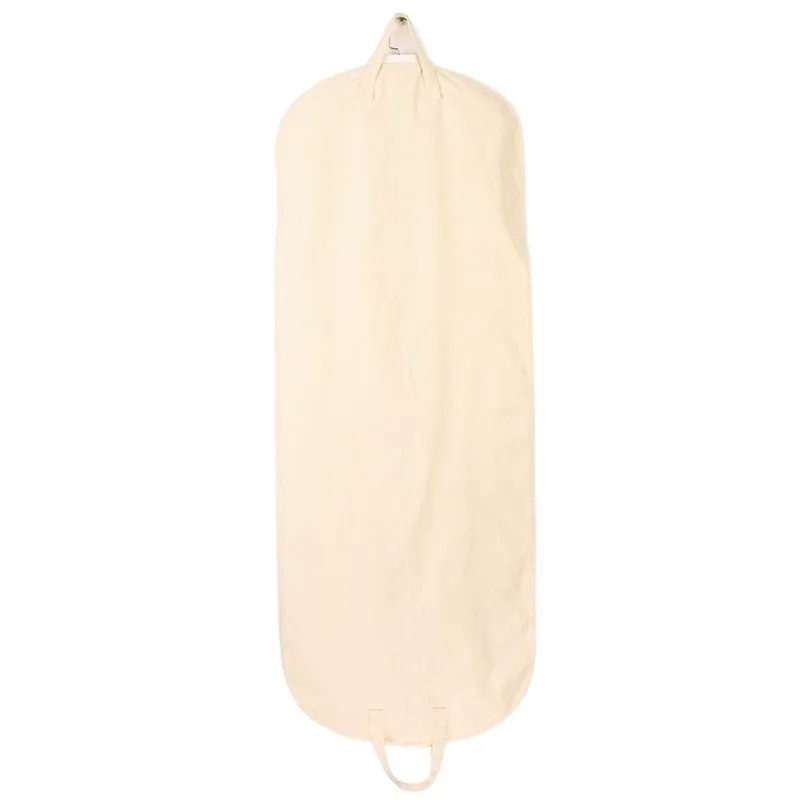 Custom Logo luxury Suit garment Cover Canvas White Cotton Fabric Garment Bag hanger bag for dress with logo