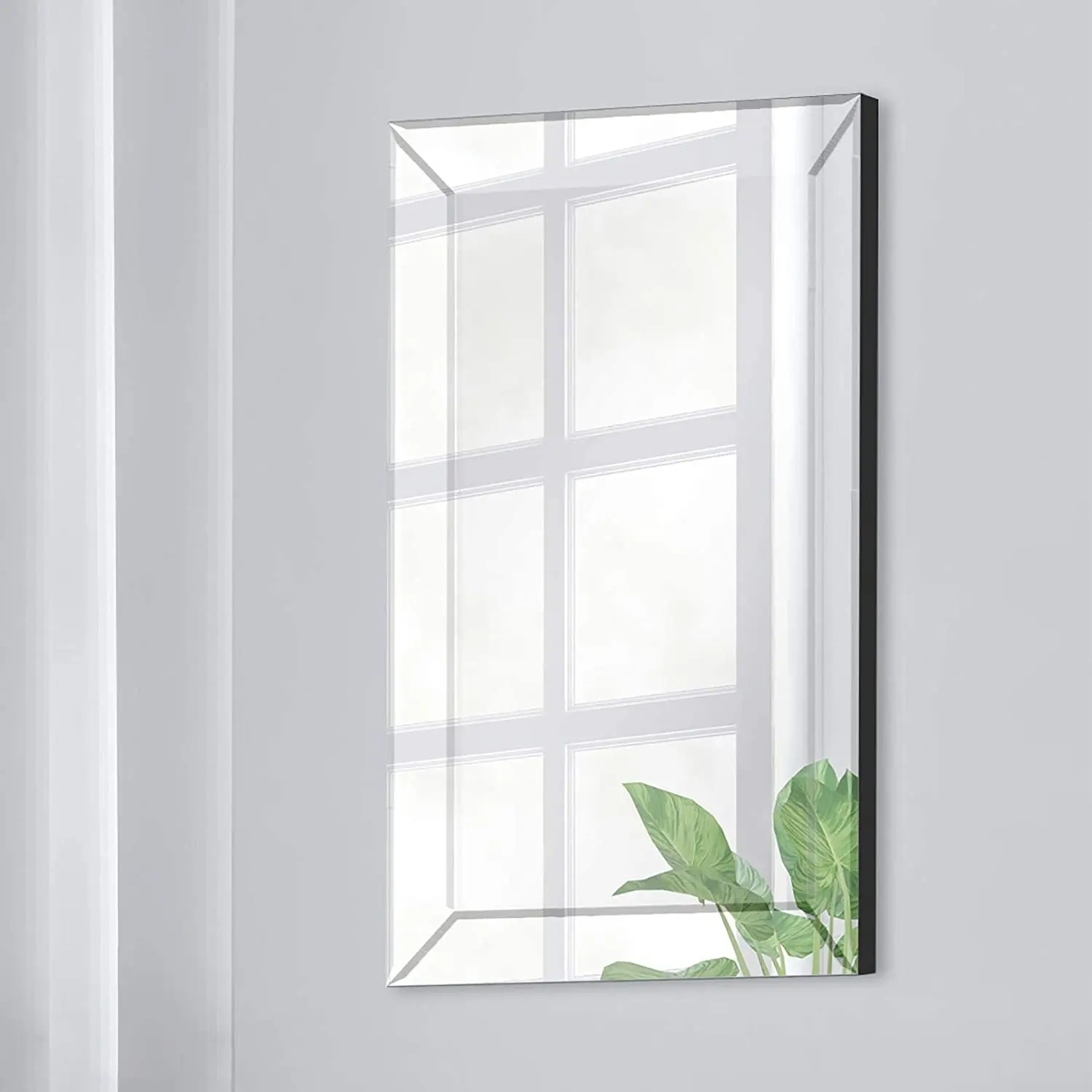 Modern style display large flexible rectangle wall mounted glass bath mirrors for home