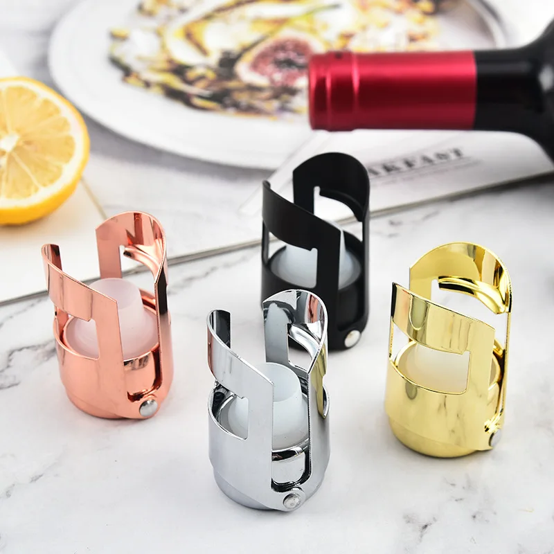 Champagne Stoppers Stainless Steel, Leak Proof Wine Bottle Saver , Champagne Accessories for Prosecco Cava Sparkling Wine