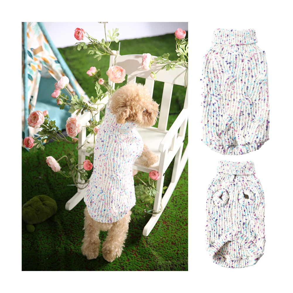 Dog Winter Sweater Knit Colorful Pet Apparel Accessories Dog Sweater