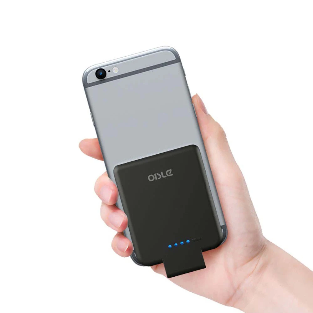 
OISLE Ultra Slim Wireless Battery Case Factory Price Power Bank with Quick Charging for iPhone 5 5s 6 6s 7 