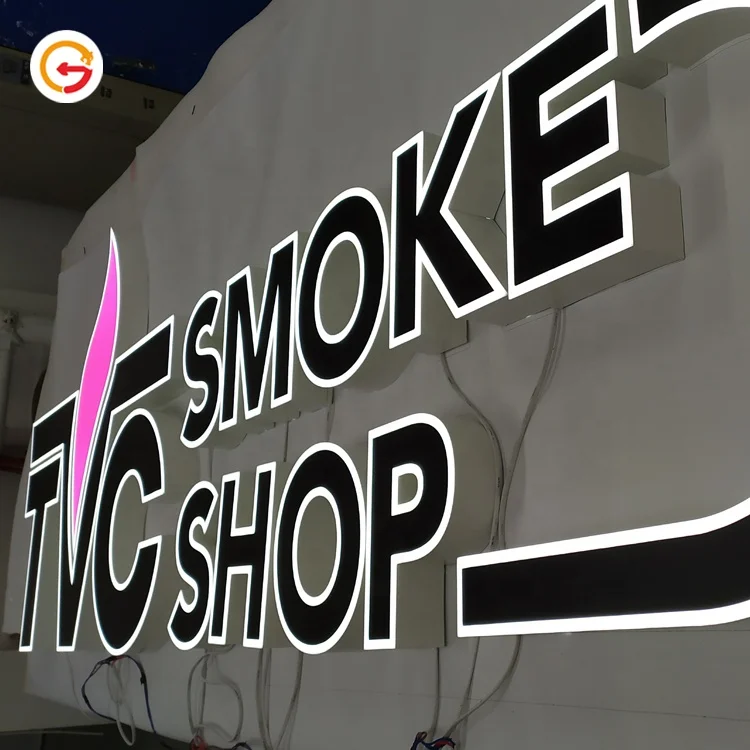 JAGUARSIGN Manufacturer Custom Bright Logo Letreros Led Exterior Doosletter Illuminated Shop Sign