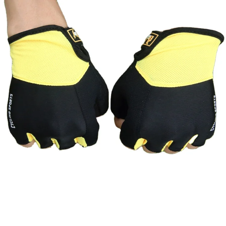 Hot sale Breathable Nylon  Half Finger custom logo Racing Bike Bicycle Gloves