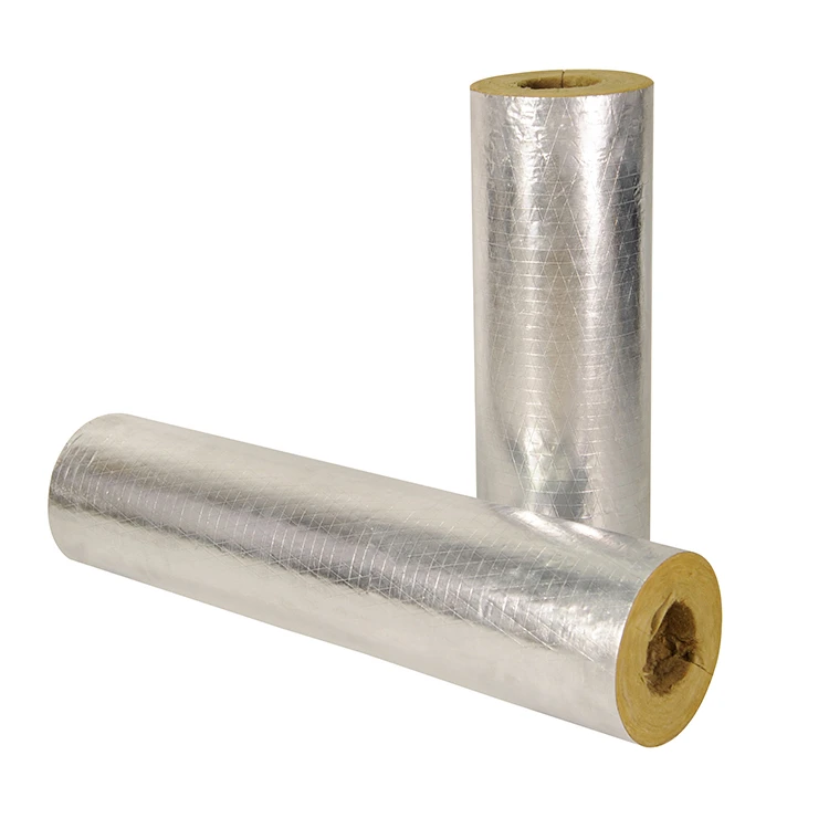 Factory Direct Sales Rubber Rock Wool Tube Insulation Pipe Foil Rock Wool Pipe