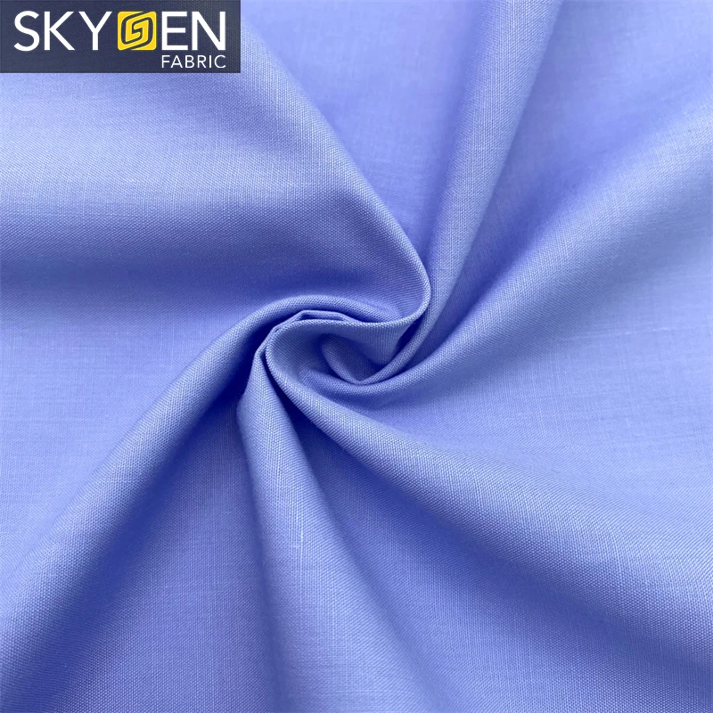 wholesale  woven dress  casual Cotton Polyester shirting seller TC CVC Poplin fabric