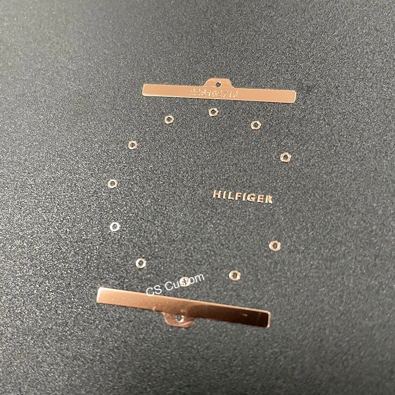 CS CUSTOM  Clear Gold Foil Transfer Electroforming Metal Nickel 3d Sticker Label Logo Decal for watch meter dialSticker