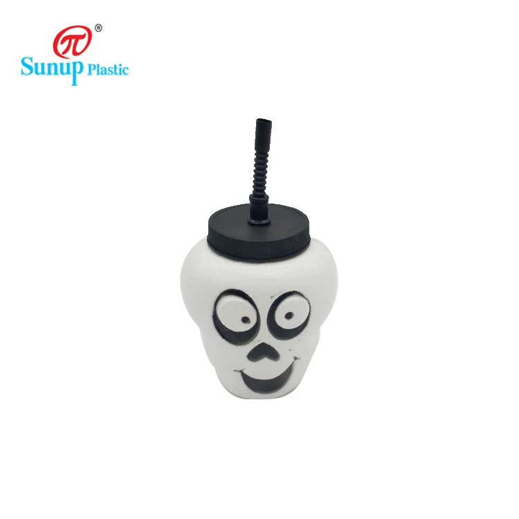  Пластиковый стаканчик для детей в стиле Хэллоуина пластиковые стаканчики с соломенной крышкой