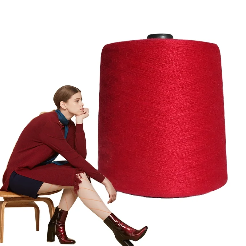 Прямая продажа с китайской фабрики, 50% вискоза, 22% нейлон, 28% PBT Ne 28/2, покрывающая пряжа из ангорской шерсти для свитеров