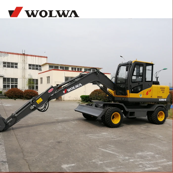 china big manufacturer 8 ton wheel excavator with attachments