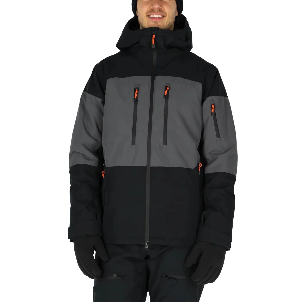 2024  High End Hooded Outdoor Mountain Ski Jacket Windproof Sports Coat OEM Men Winter Jackets