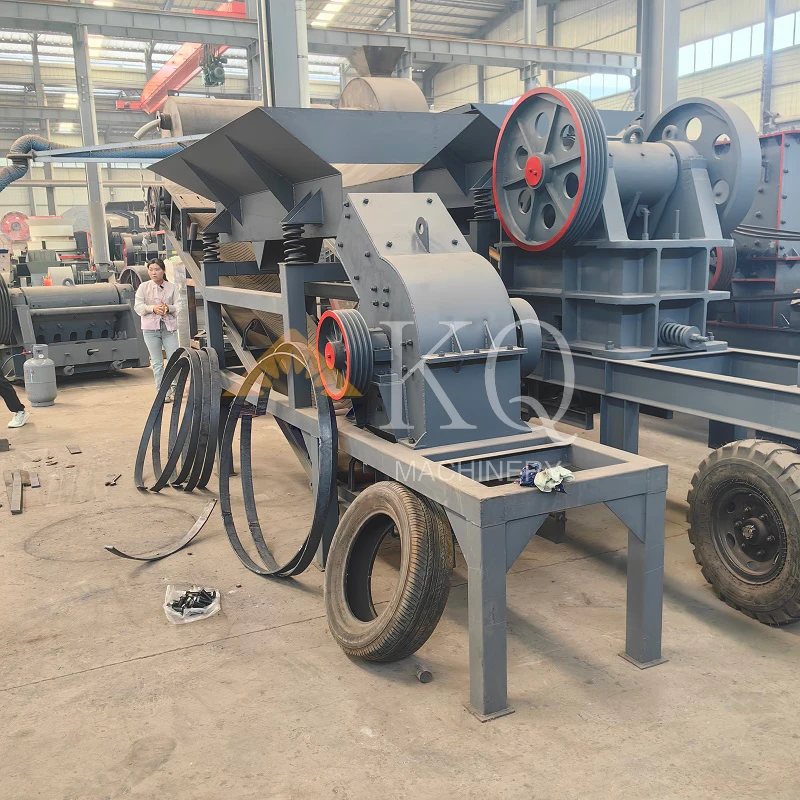 Small And Medium-Sized Electric Or Diesel Glass Ore Hammer Crusher Mobile Hammer Crusher For Sale