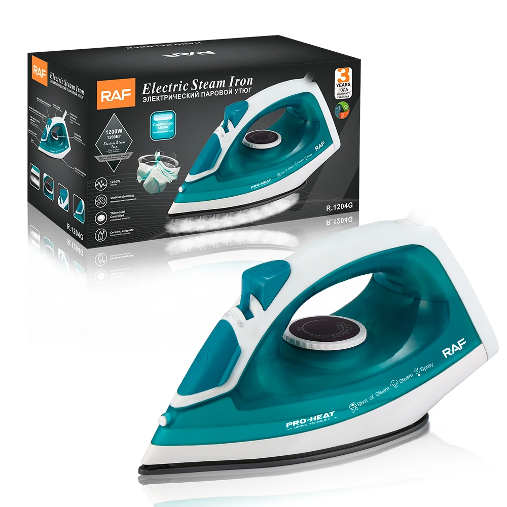 RAF Factory Hot Selling Home Automatic Handheld Ceramic Soleplate Electric Spray Steam Iron