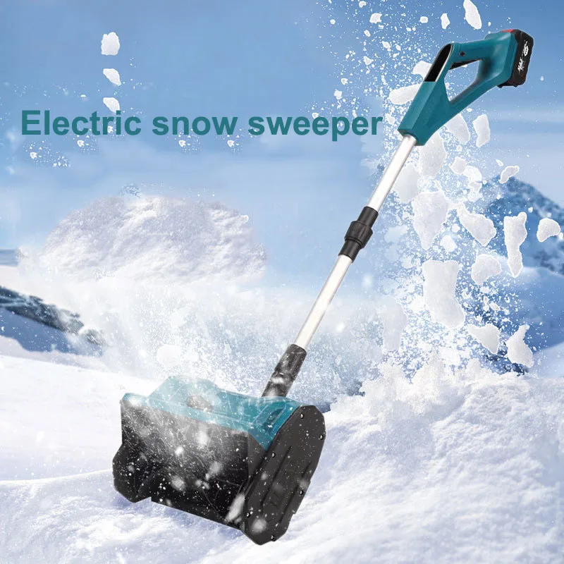 Rechargeable Cordless Electric Snow Remover Thrower Battery Power Portable Snowblower Household Snow Sweeper Hand Push Snowplow