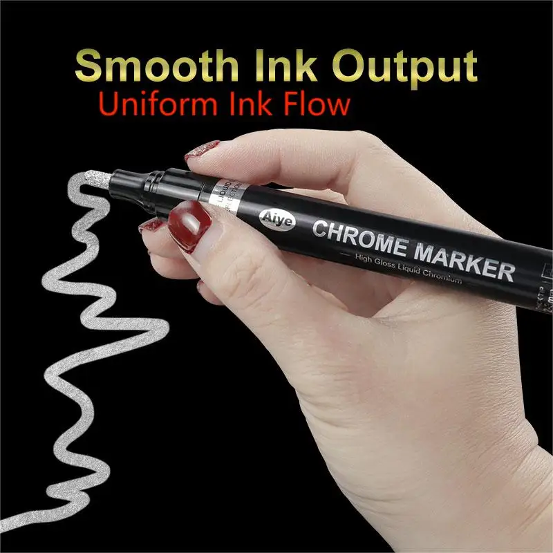 Hot Sale Premium Chrome Finish Permanent Marker Pens with Anti Fade Ink