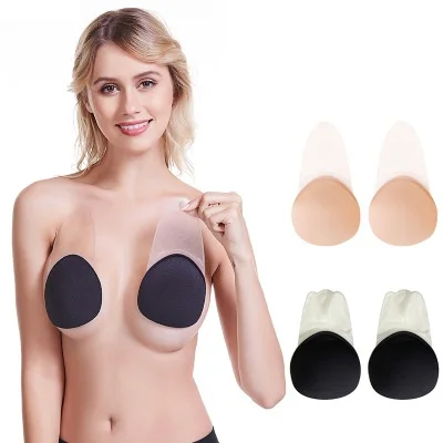 
100% New Brand Women Intimates Invisible bras Magic Push Up Adhesive Nude strapless bra shelf Ladies Silicone bra 