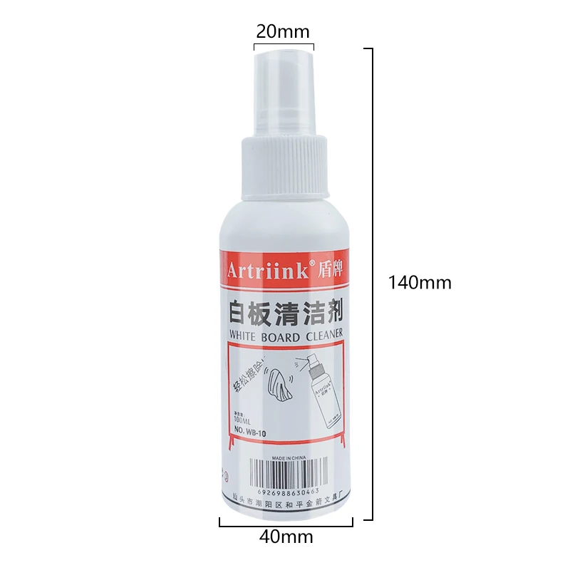 Good Price 100ml Dry Erase Board Liquid Cleaning Liquid Non-toxic Whiteboard Spray Cleaner