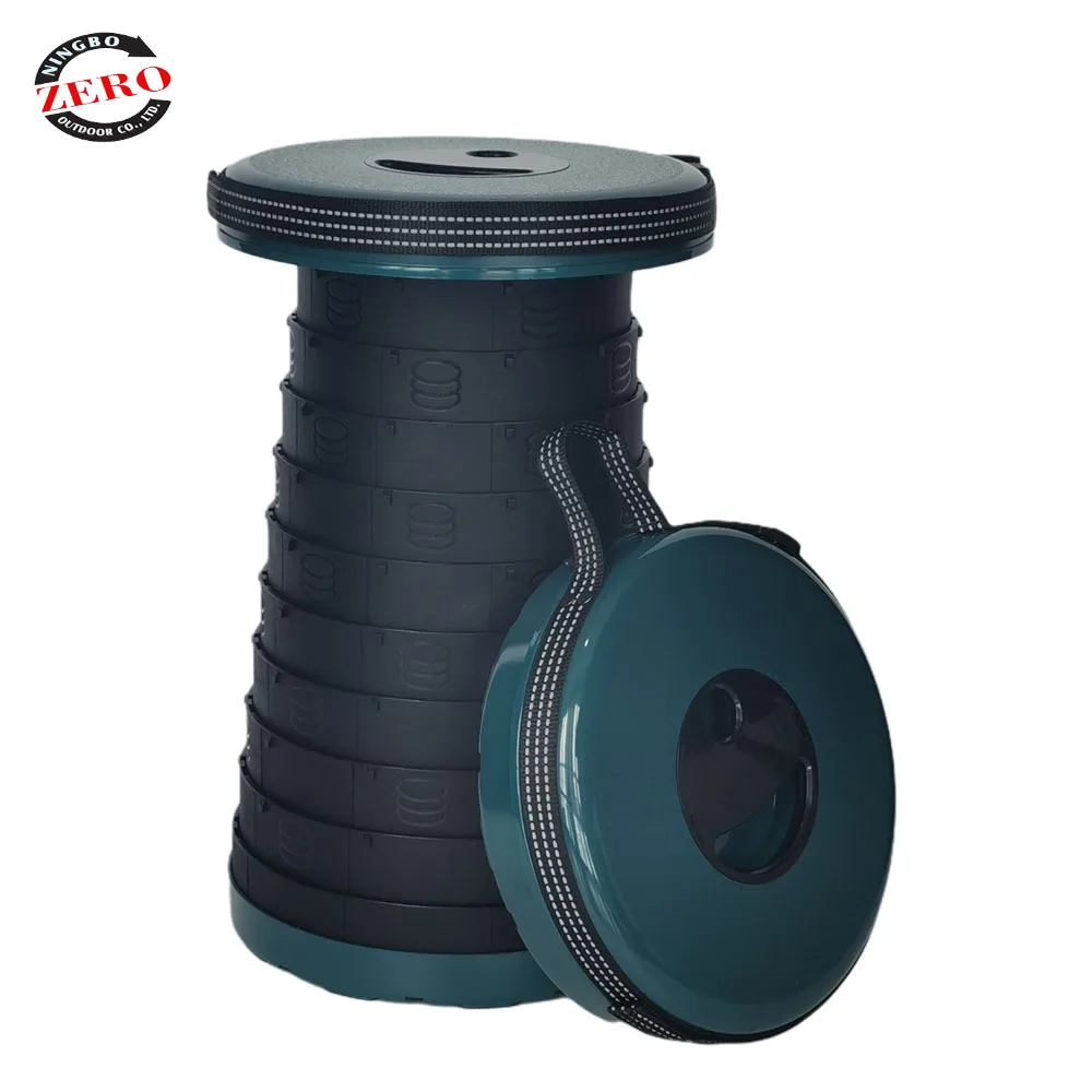 Popular design tractor seat collapsible portable telescopic folding white chair led bar orange adjustable drum mini camp stool