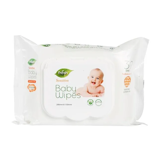 OEM 100% Purfied Water Natural Baby Wipes 100% Organic Bamboo Baby Wipes