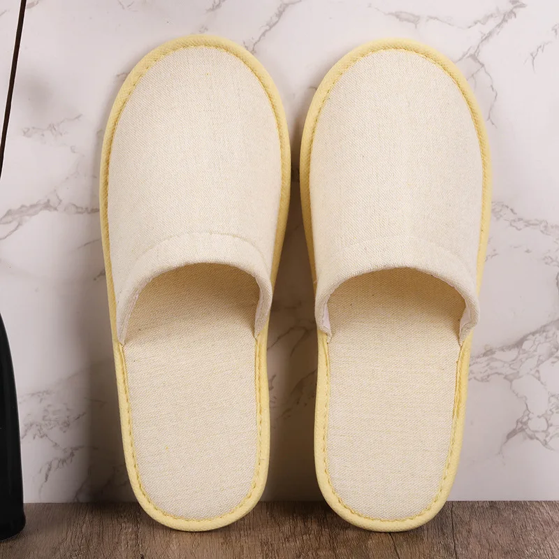 Luxury Bulk Cotton And Linen Hotel Amenities Eco Friendly Slipper