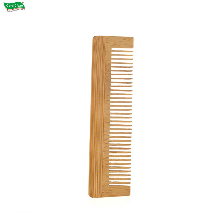 Wholesale Wooden Bamboo Travel Pocket Combs Engraving Logo Customized