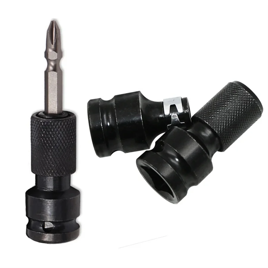 1/2 Inch Square To 14 Inch Hex Ratchet Socket Impact Wrench Socket Set Adapter Spanner Drive Converter Quick Release Tools