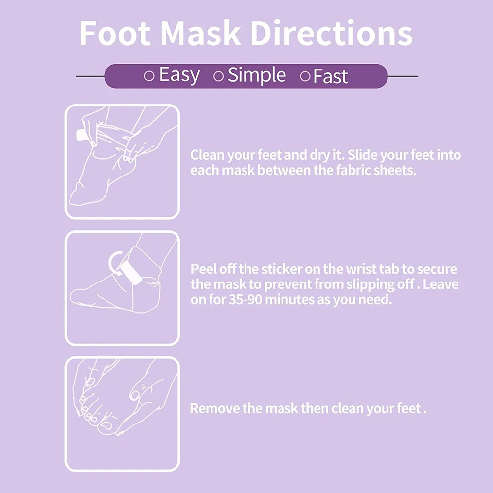 Wholesale Natural Treatment Feet Peeling Exfoliating Lavender Foot Mask