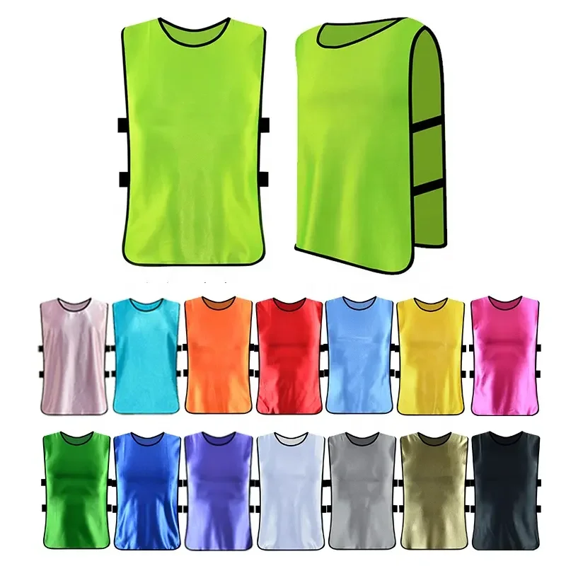 Quick Dry Football Team Jerseys Youth Sports Scrimmage Soccer Training Numbered Bibs Practice Custom Soccer Vest