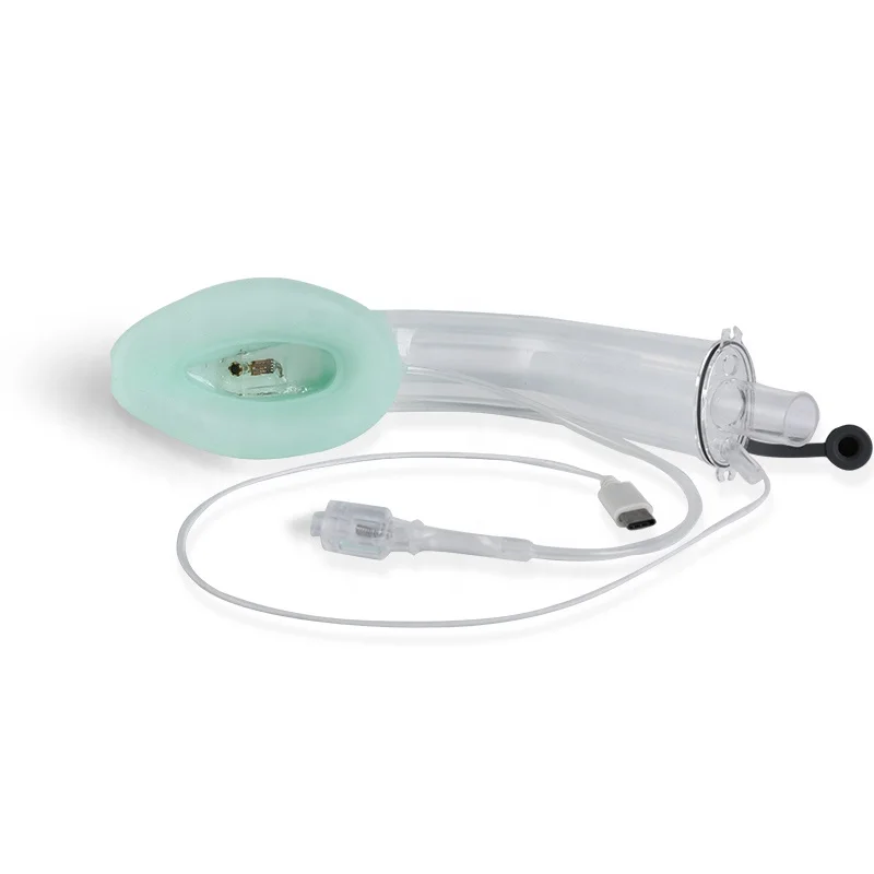 2022 China Low Price Medical Reinforced Flexible Disposable PVC & Silicone Curved Soft Cushion Anesthesia Laryngeal Mask Airway