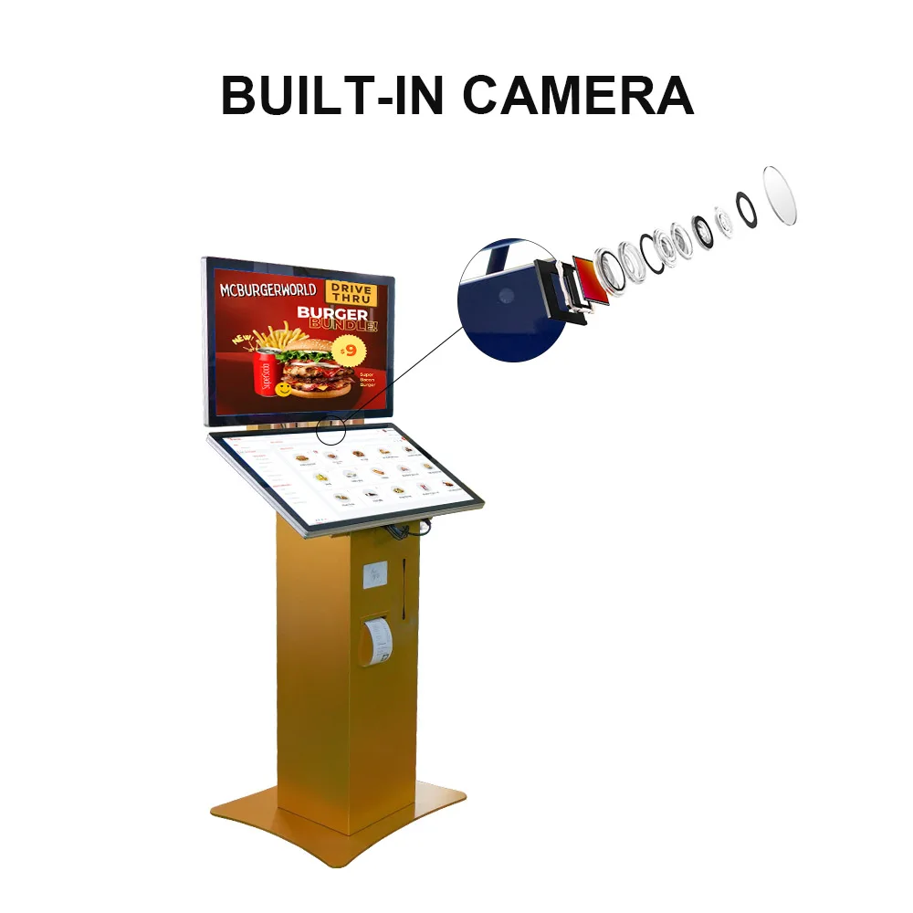 Digital Information Kiosk 32 inch Touch Screen Terminal Dual Screen Latest customization Indoor digital signage and display