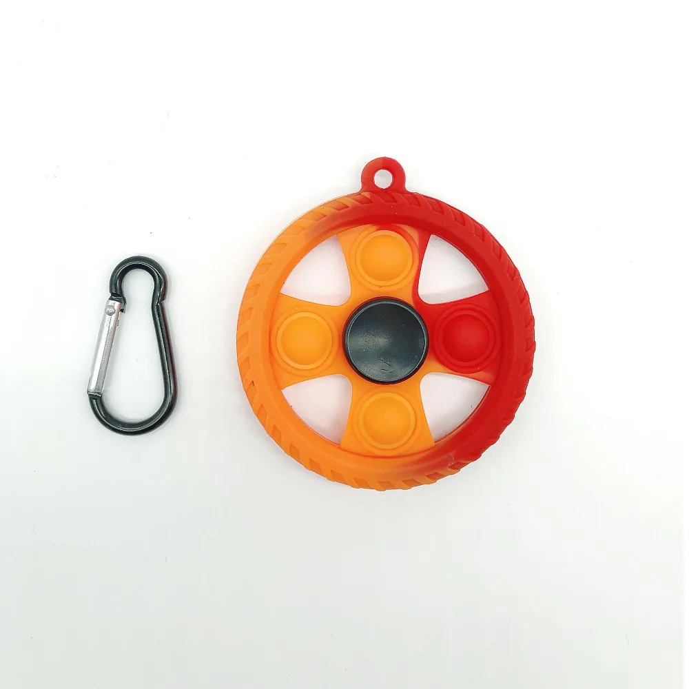 Manufacturer Non Toxic Luminous Silicone Fidget Spinning toy Colorful Spin Toy