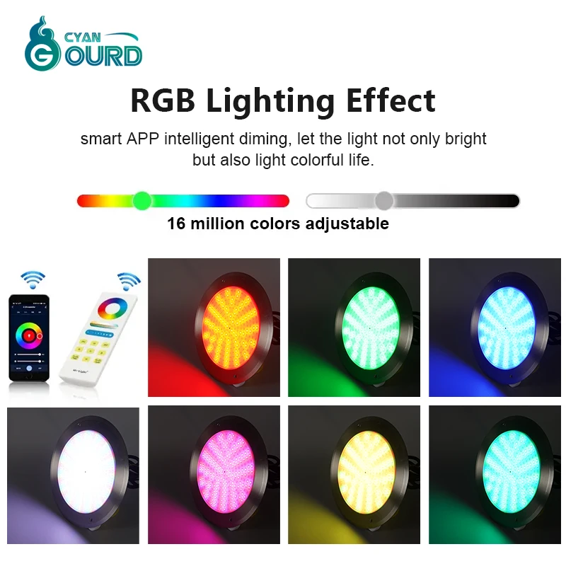 Dc 12 В Rgb водяная лампа для бассейна 5 мм тонкая подводная Светодиодная