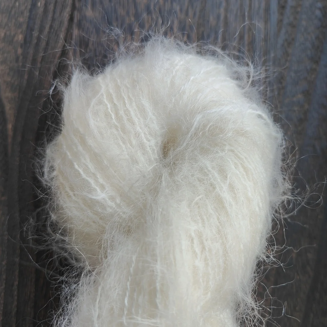 Lotus Yarns Undyed Wool Mohair 130m/50g Hight Quality   Blended yarn handknitting yarn For Hand Dye