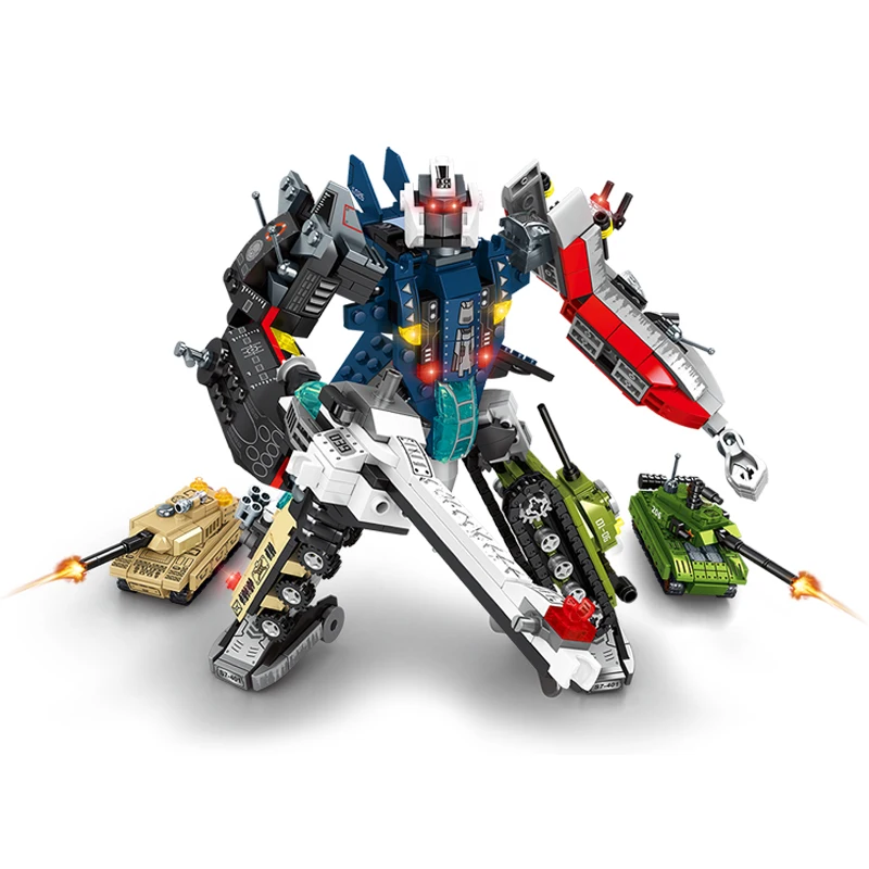 Sembo Block 2529-2536 DIY Mecha Block Series Assembled Robot Transform Building Bricks Toy Ornament Model Gift