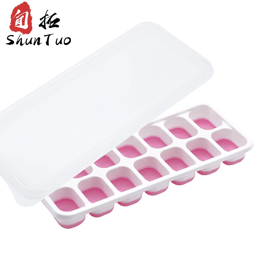 14 cells colorful home use thermos tray for ice making chocolate fruit ice-cream mold ice cube molds