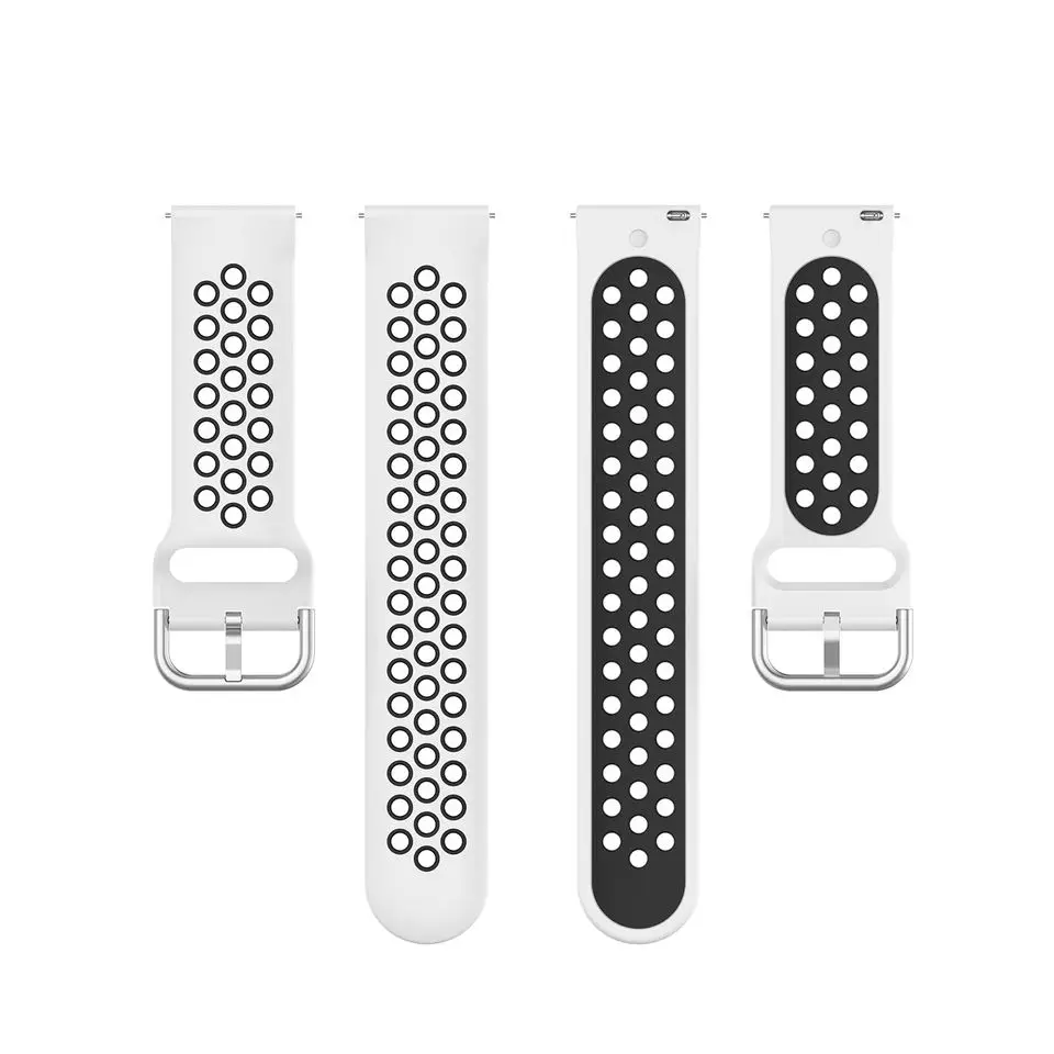 Colorful Breathable Silicone Straps 20mm 22mm Replacement Straps for Samsung Galaxy Watch Amazfit GTS 2 3 Silicone Watch Band