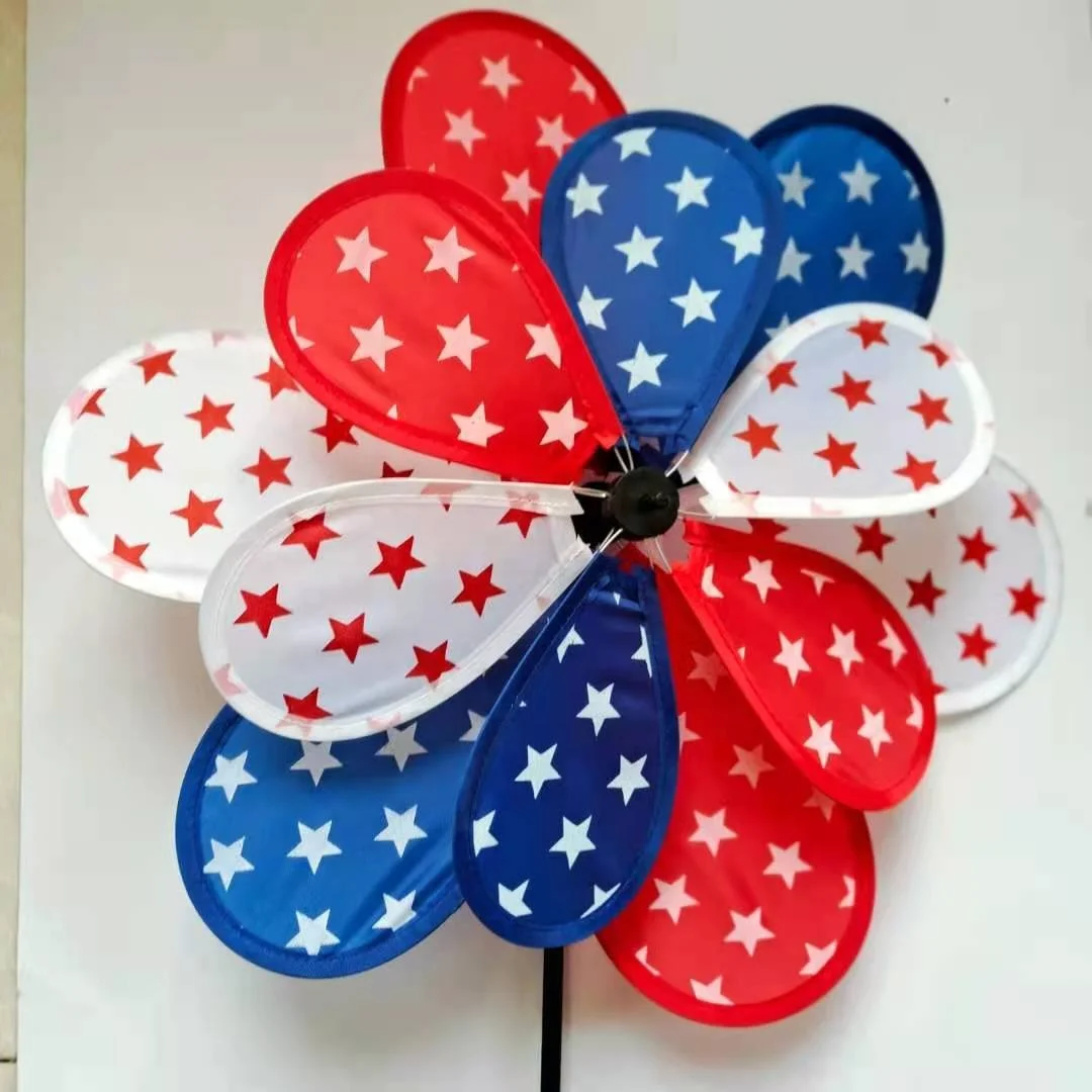American  Flag Wind Spinner kids toys Independence Day decorations