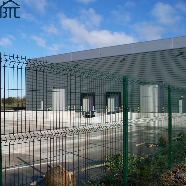 
PVC Coated Green Security Heavy Gauge Welded 3D Wire Mesh Fence Panels Design Decorative Garden Fence 