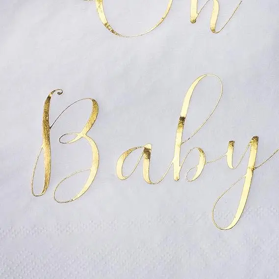 Baby Shower Party 50 Pack White Disposable Paper Luncheon Cocktail Napkins Baby Shower Napkins