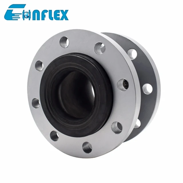 Customizable metal flange vulcanized rubber expansion joint flex connectors