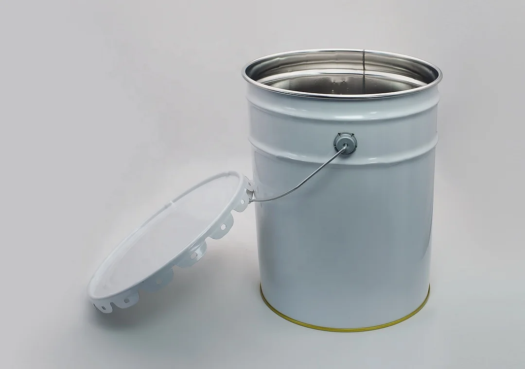 premium quality 5 gallon metal steel tin bucket pail drum container can with lid cover