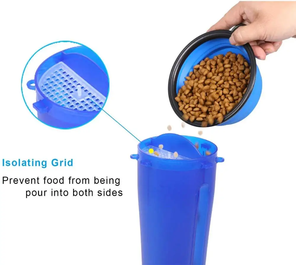 Customized logo Outdoor Dog Water Bottles for Walking Hiking Travelling with 2 Silicone Bowls