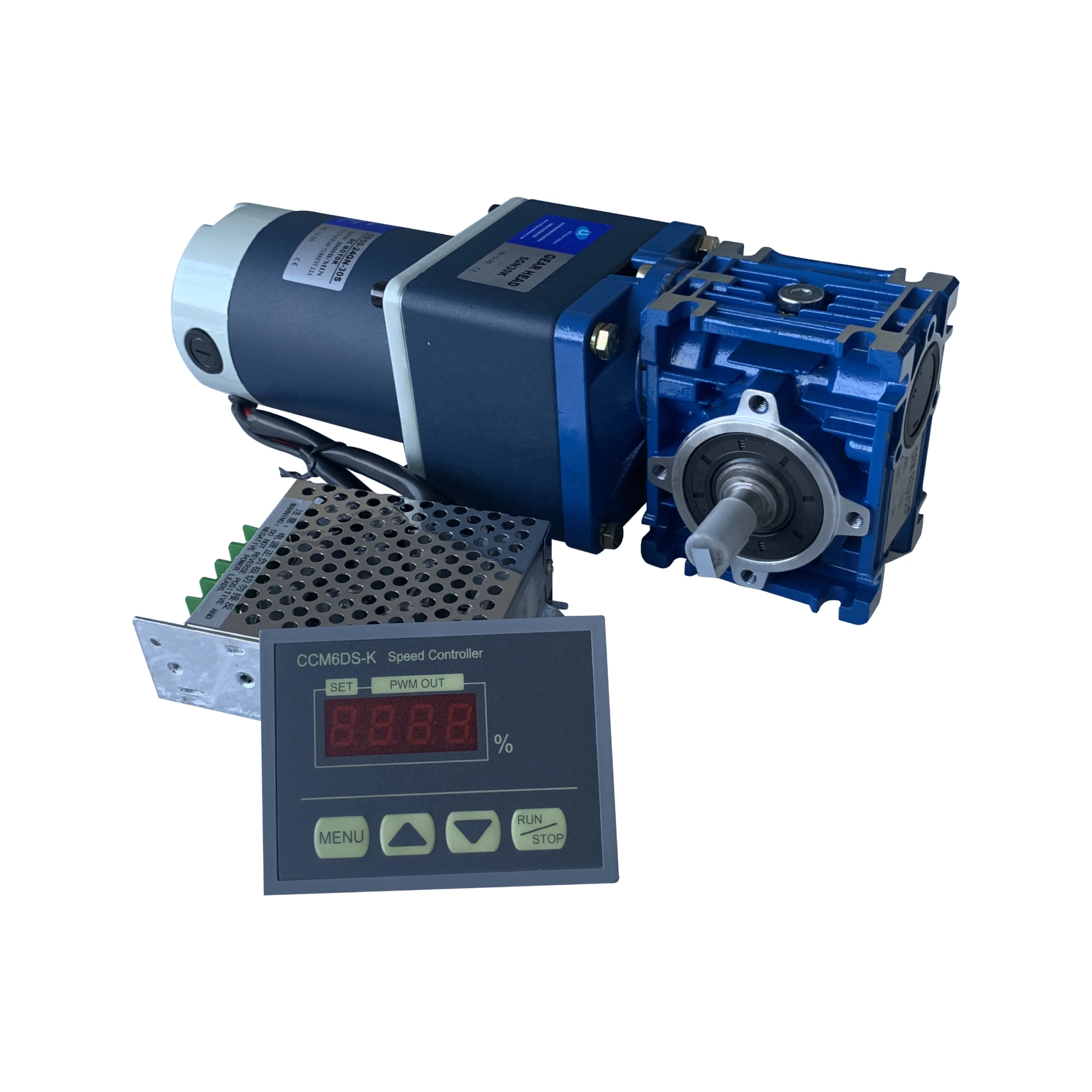 DC gear motor 12v 24v motor has worm gear box and high torque, low speed