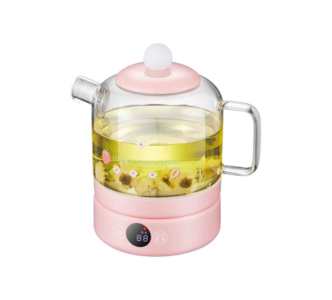 
Elegant design mini electric digital glass kettle tea cooker electric mini electric glass teapot set 