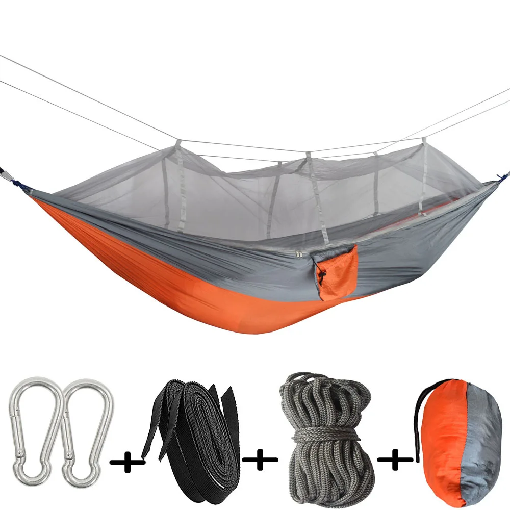 Ultra lightweight foldable parachute  gardening nylon camping hammock  tent with mosquito net  hiking trip